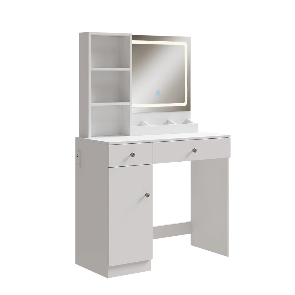 Vicco Toaletka Biały 90 cm z lustrem, Silvia