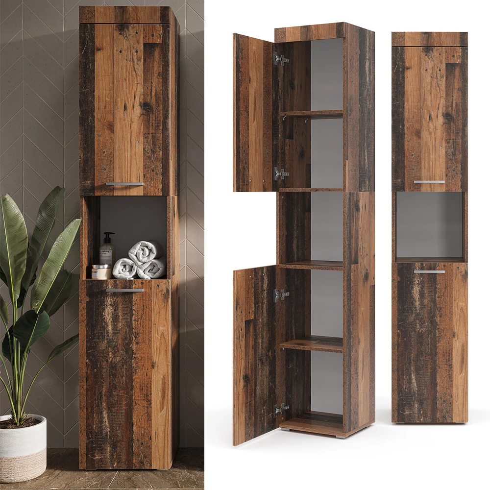 Vicco Badschrank Oldstyle 37 x 190 cm, Luna
