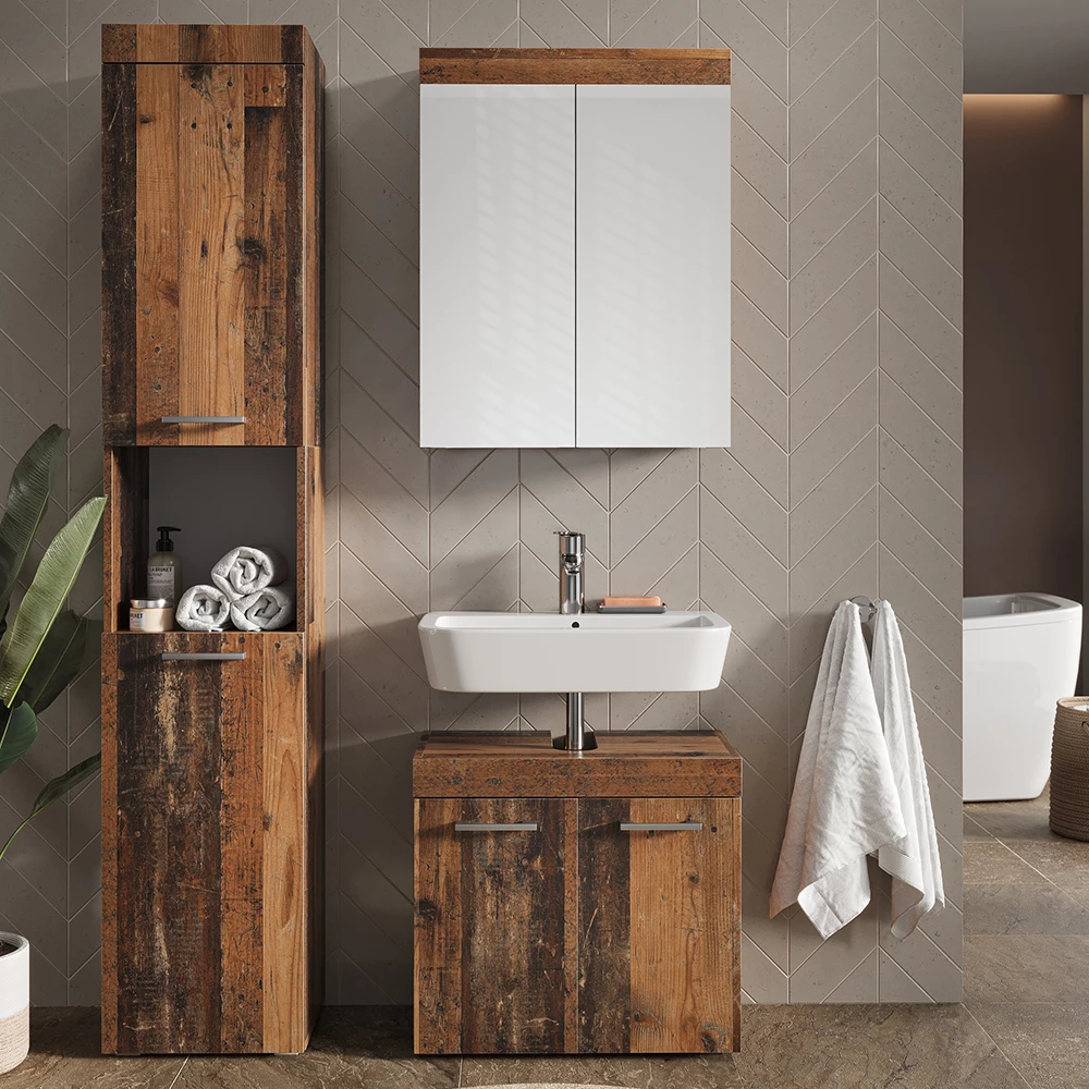 Vicco Badschrank Oldstyle 37 x 190 cm, Luna
