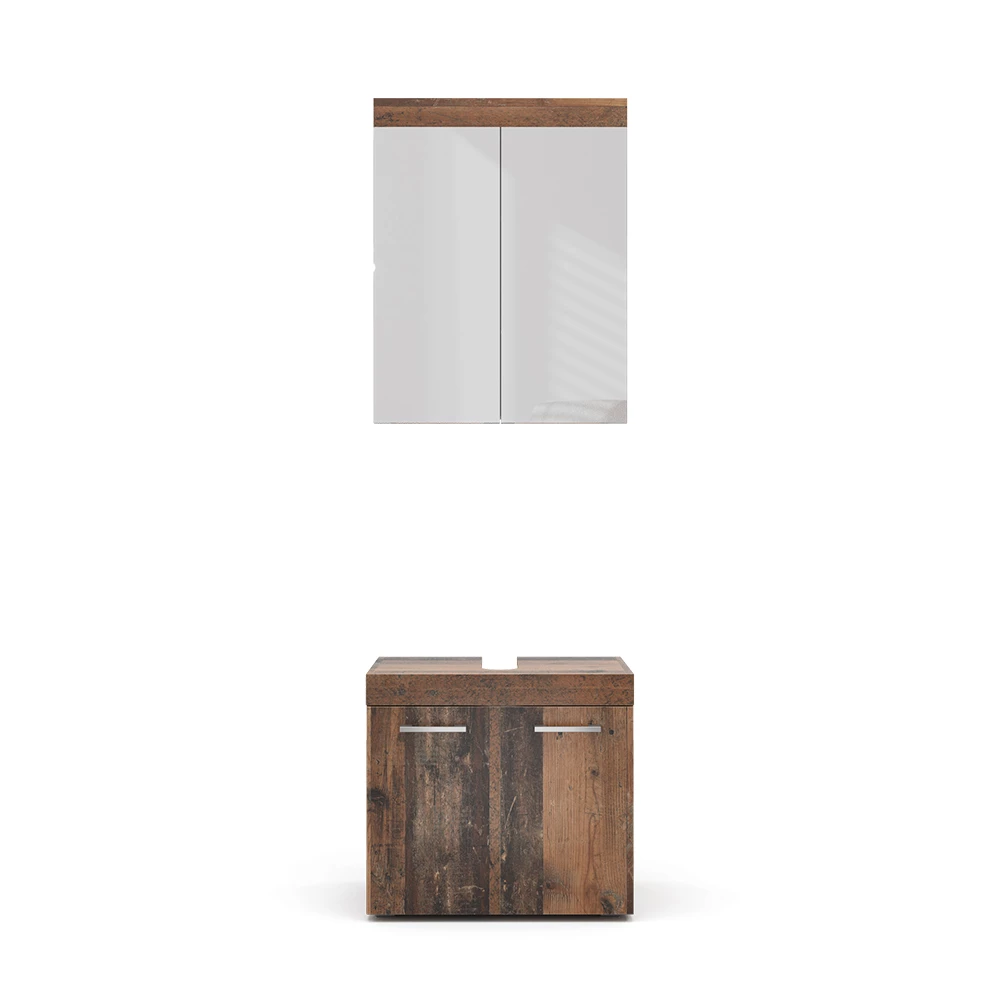 Vicco Badmöbel-Set Oldstyle 2 Teile, Luna