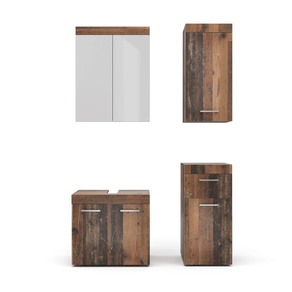 Vicco Badmöbel-Set Oldstyle 4 Teile, Luna