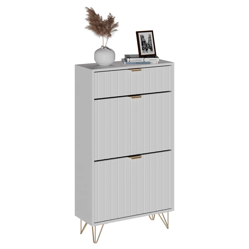 Scarpiera | Mobile Porta Scarpe A Muro Nero Lucido 60x18x60 Cm In Legno Multistrato Cfw70346 90595288