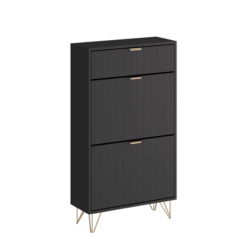 Vicco Skoskåp Svart 60x107.5 cm2 fack, Helge