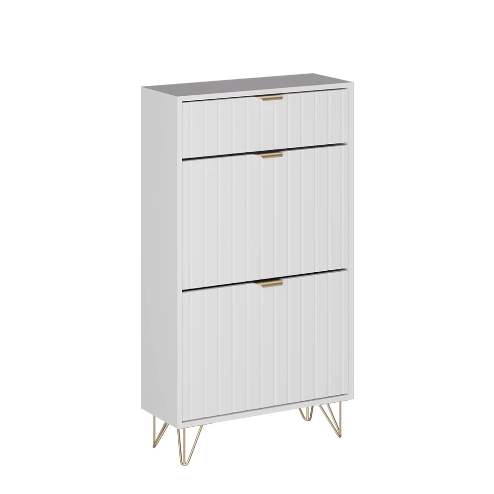Vicco Kenkäkaappi Valkoinen 60x107.5 cm2 lokeroa, Helge