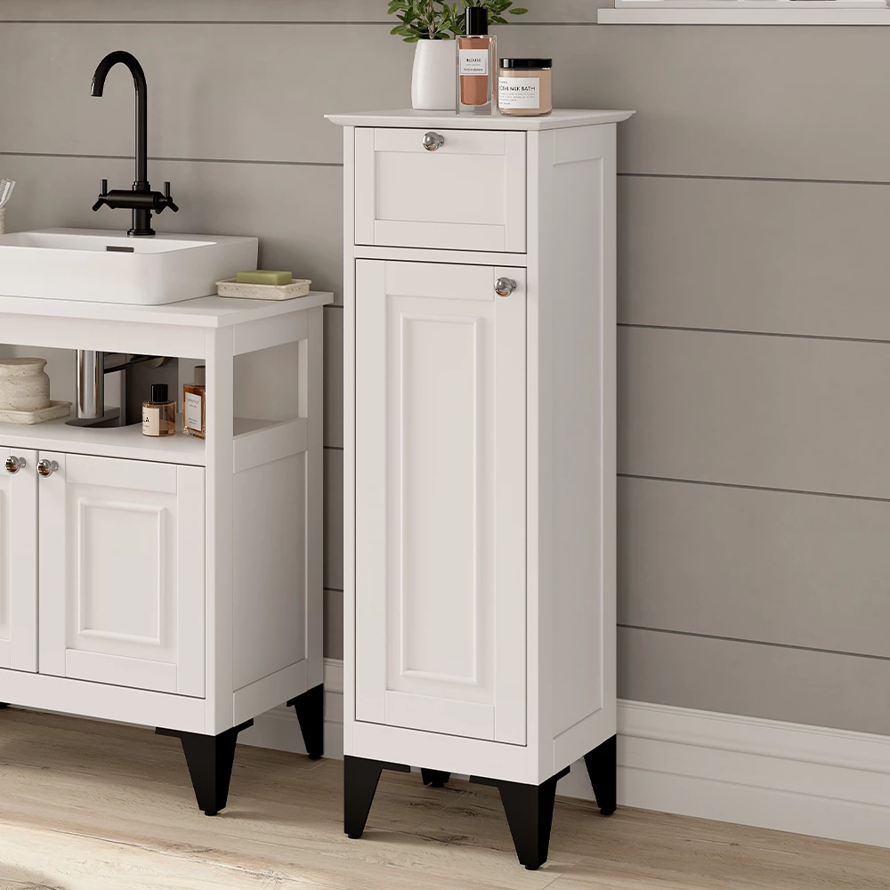 Vicco cassettiera da bagno Bianco 32 x 92 cm con cassetto, Vanity