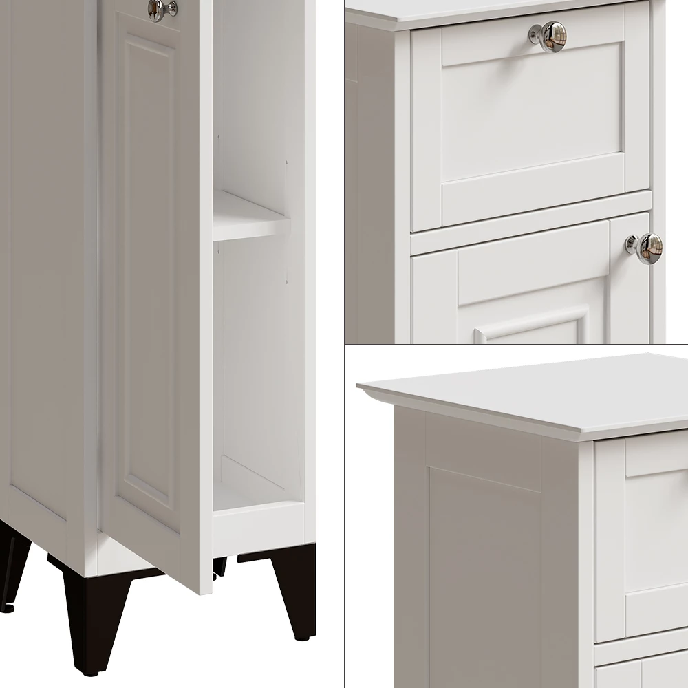 Vicco cassettiera da bagno Bianco 32 x 92 cm con cassetto, Vanity