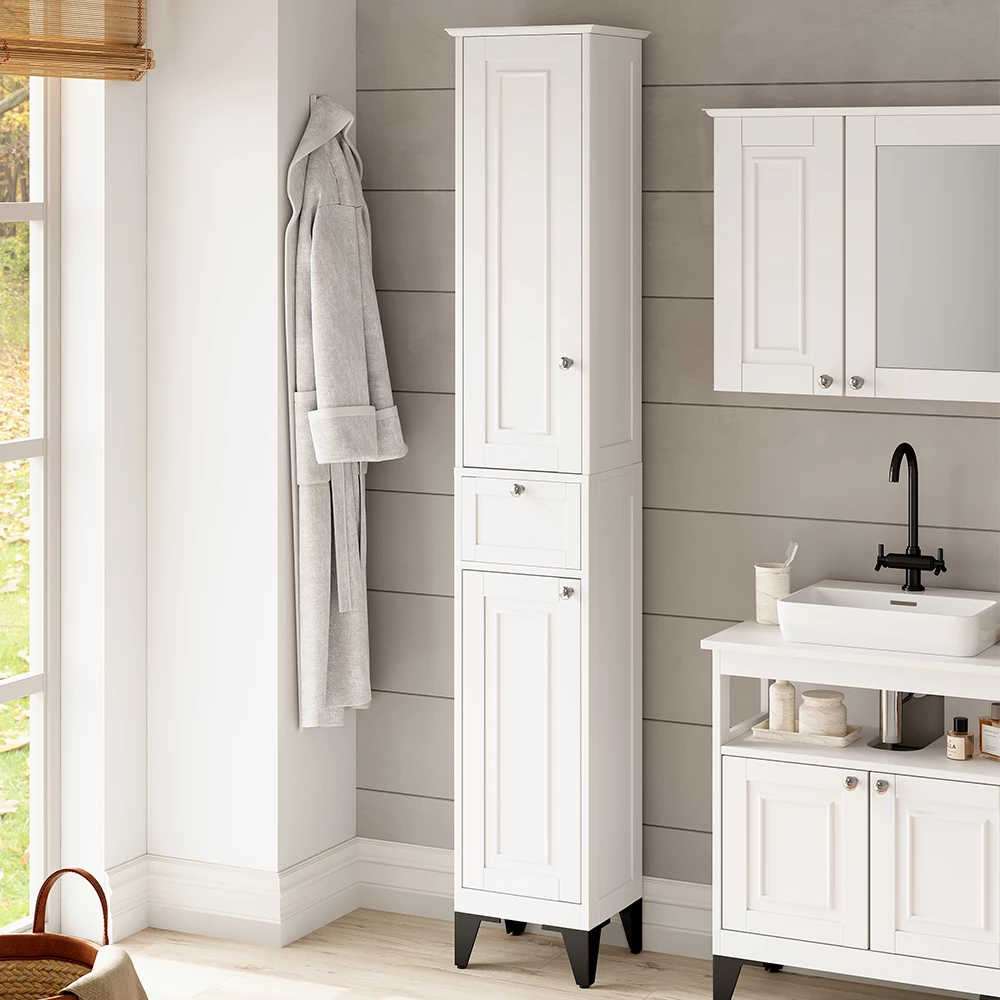 Vicco Mobile alto Bianco 32 x 175 cm, Vanity