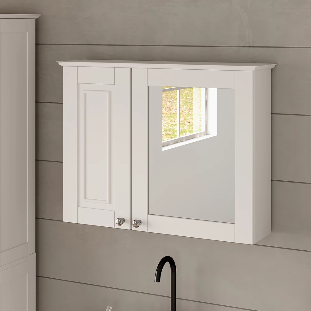 Vicco Badspiegelschrank Weiß 68 x 51 cm, Vanity