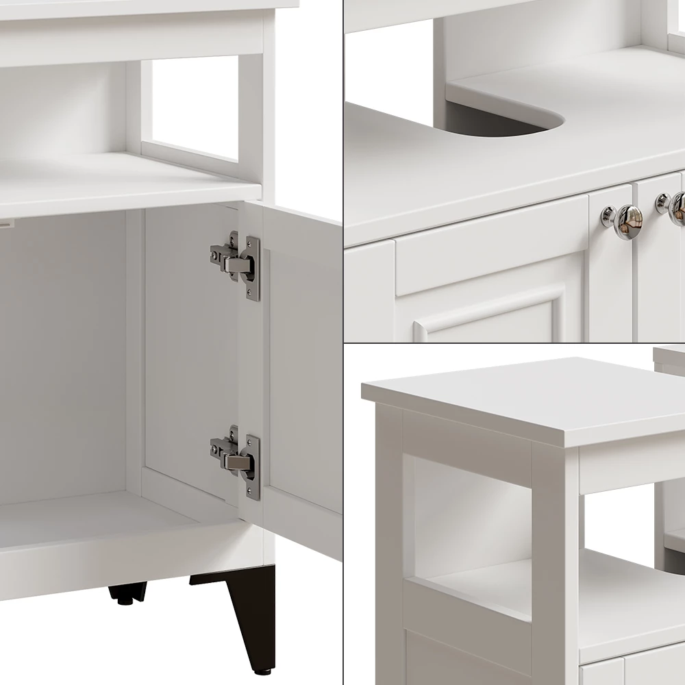 Vicco Wastafelonderkast Wit 60 x 65 cm, Vanity