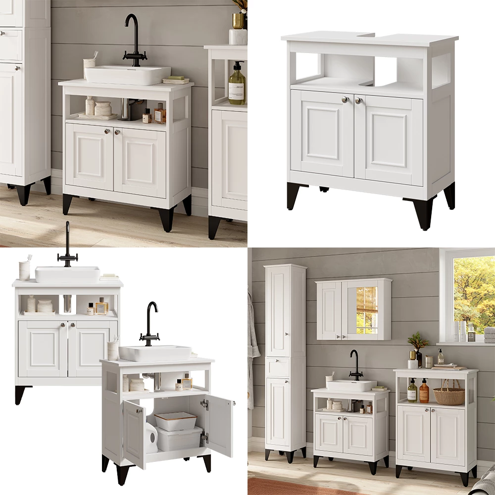 Vicco Wastafelonderkast Wit 60 x 65 cm, Vanity