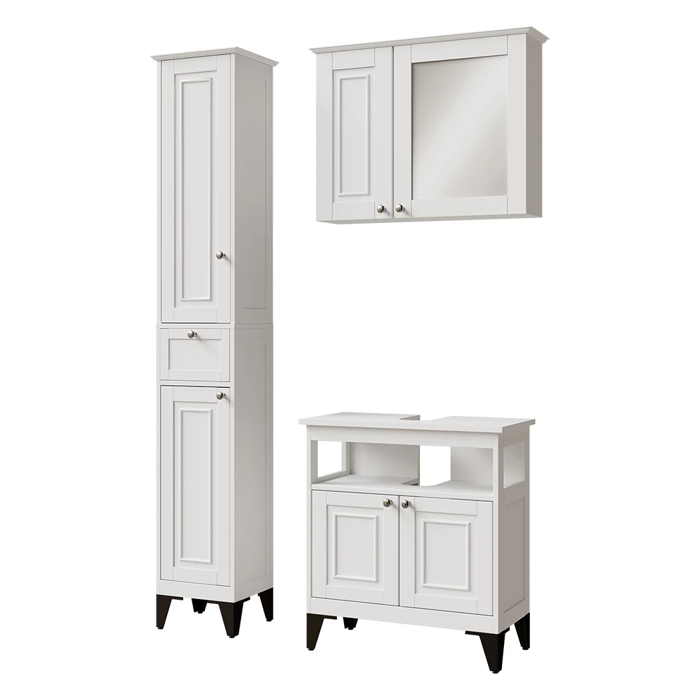 Vicco Badkamermeubelset Wit 3 delen, Vanity