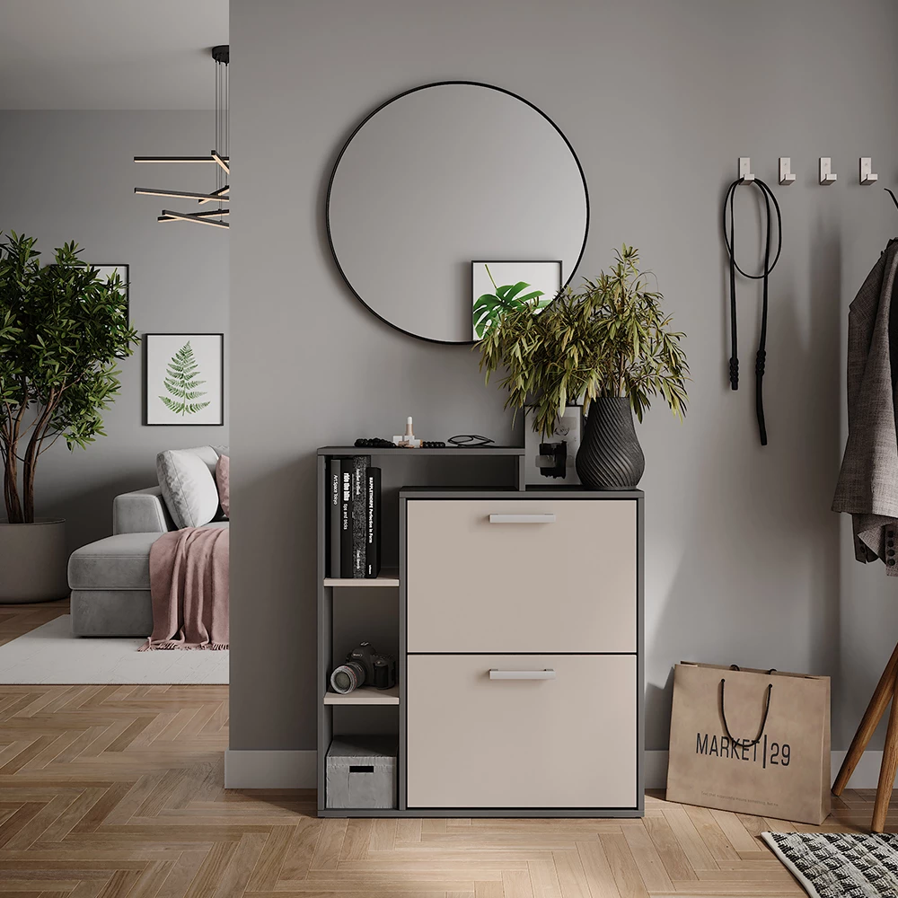 Vicco Skokurv Antracit/grå 80 x 90 cm, Orlando