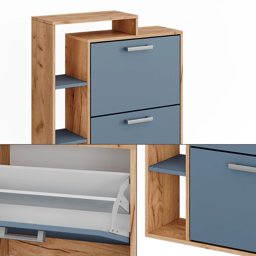 Vicco Skokurv Goldkraft eg/blå 80 x 90 cm, Orlando