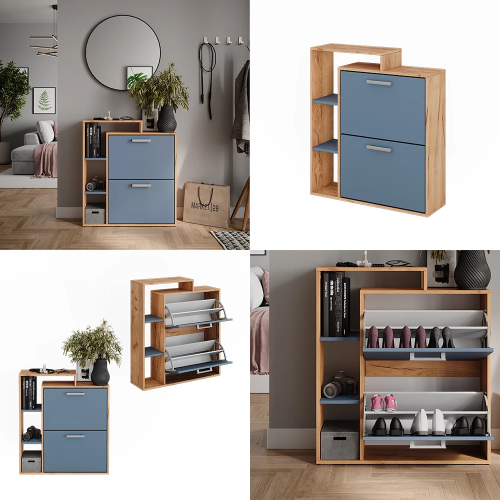 Vicco Skokurv Goldkraft eg/blå 80 x 90 cm, Orlando
