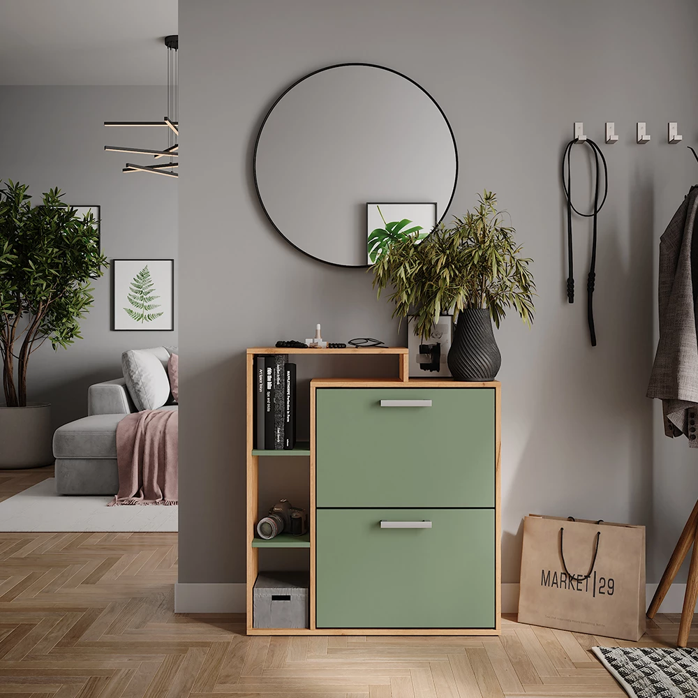 Vicco Skokurv Goldkraft eg/grøn 80 x 90 cm, Orlando