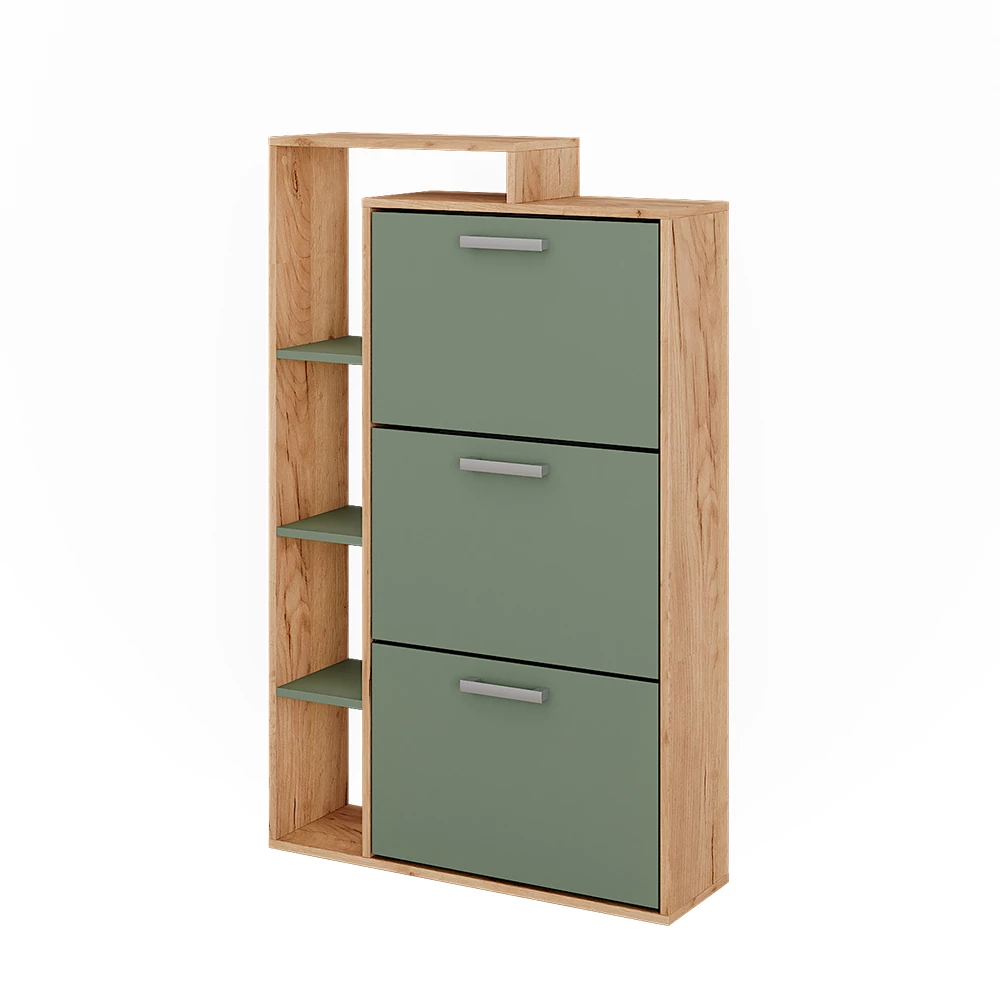 Vicco Skotipper Goldkraft eg/grøn 80 x 128.3 cm med 3 rum, Orlando