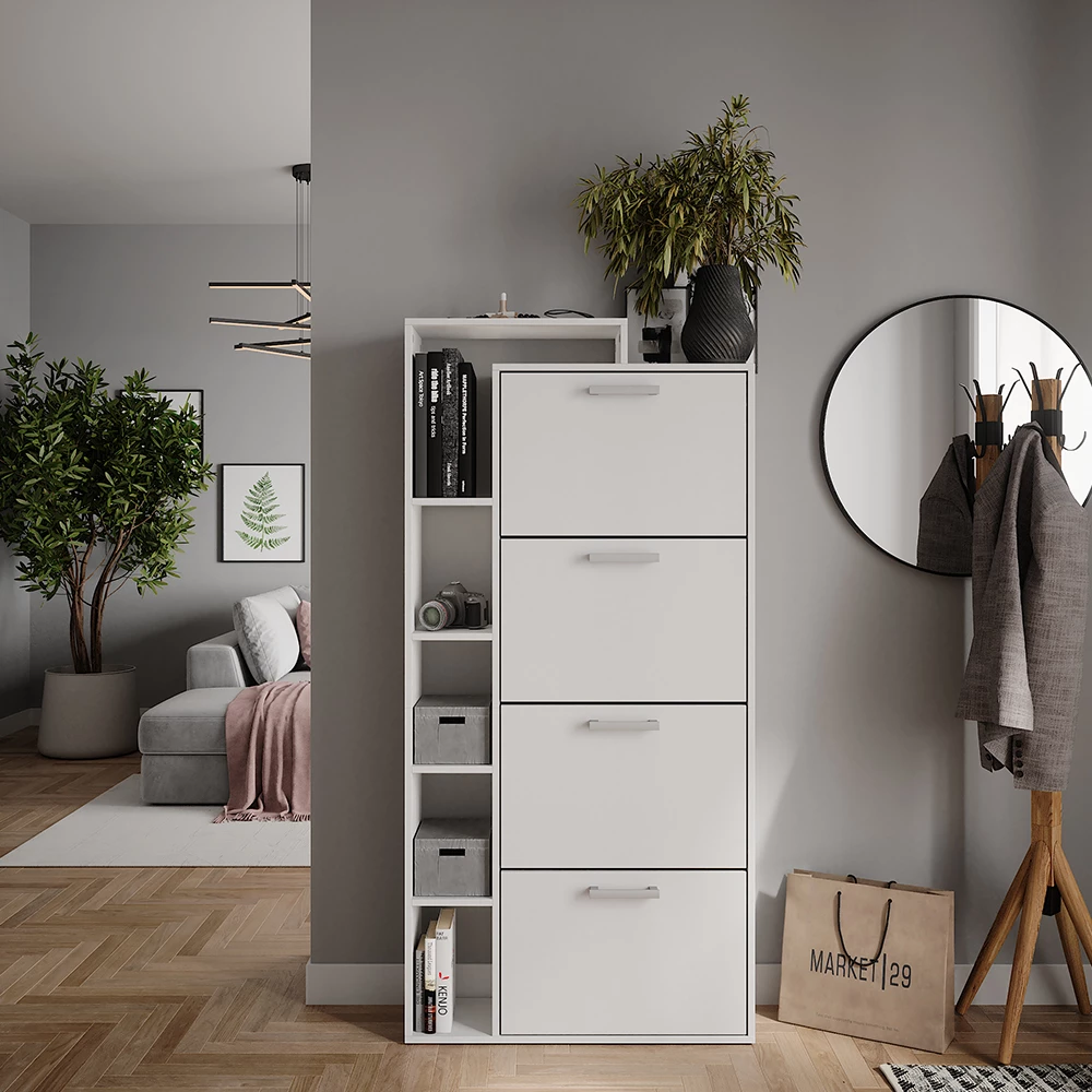 Vicco Skotipper Hvid 80 x 166.1 cm med 4 rum, Orlando