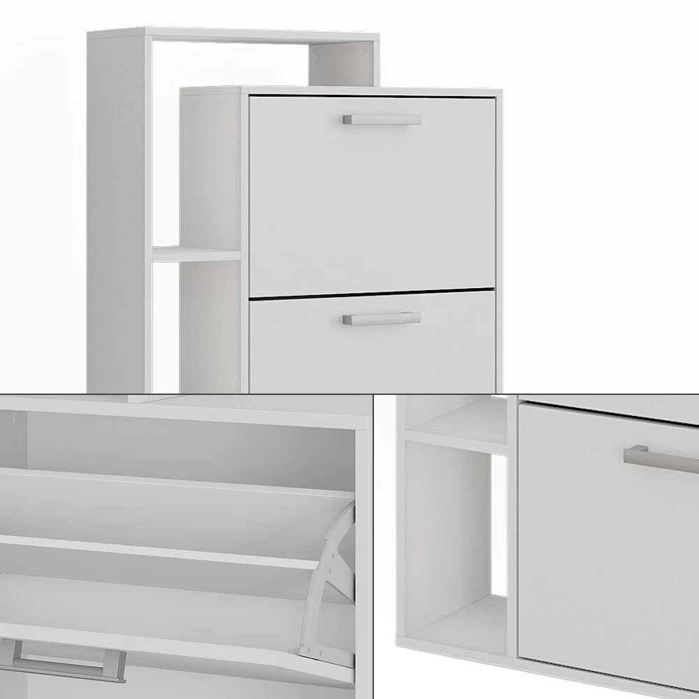 Vicco Skotipper Hvid 80 x 166.1 cm med 4 rum, Orlando