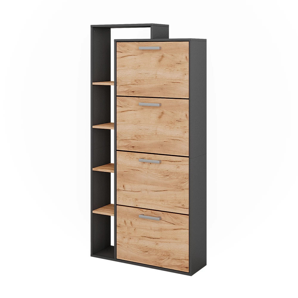 Vicco Skotipper Guld power eg/antracit 80 x 166.1 cm med 4 rum, Orlando