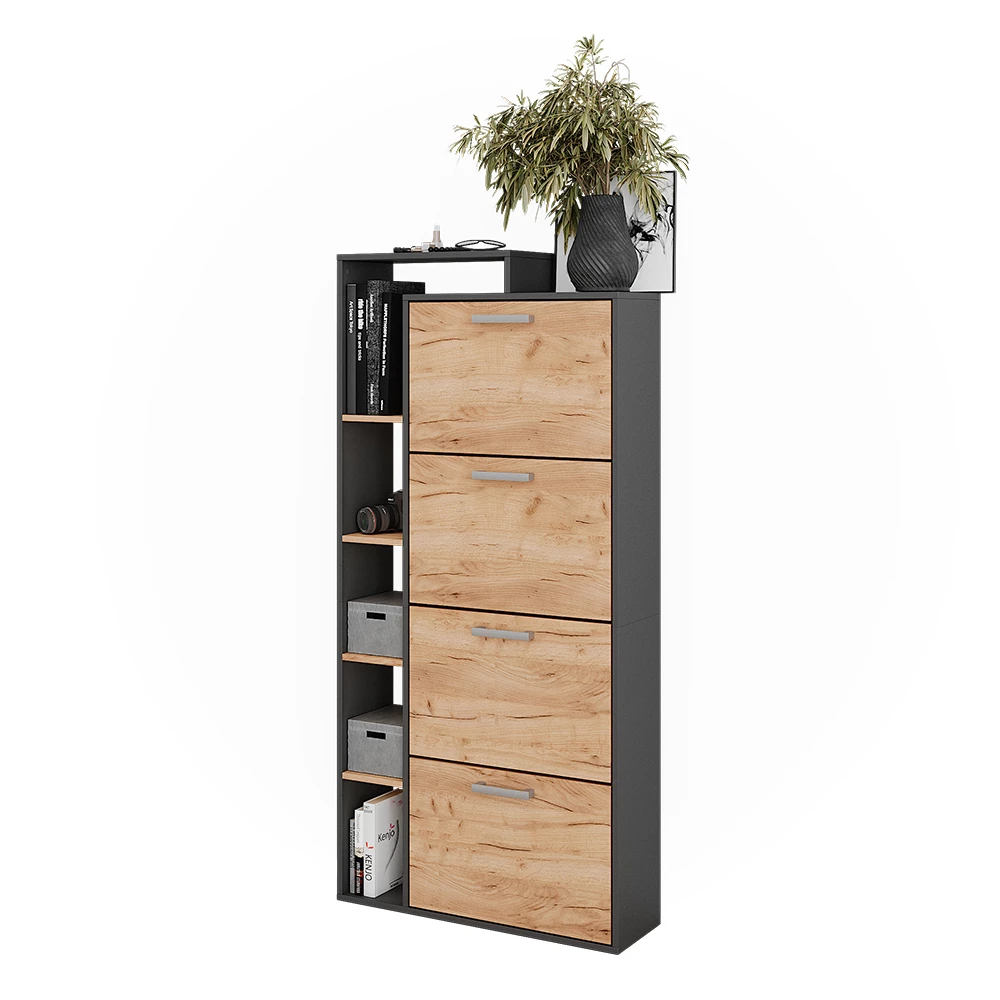 Vicco Skotipper Guld power eg/antracit 80 x 166.1 cm med 4 rum, Orlando