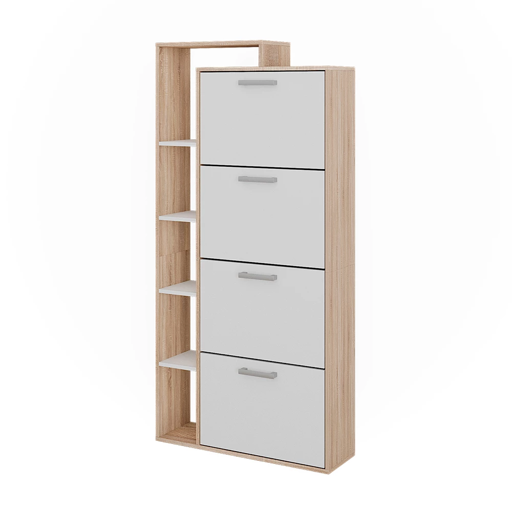 Vicco Skotipper Hvid/Sonoma 80 x 166.1 cm med 4 rum, Orlando