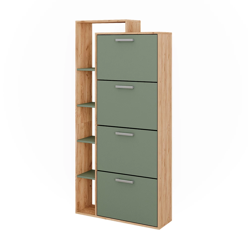 Vicco Skotipper Goldkraft eg/grøn 80 x 166.1 cm med 4 rum, Orlando