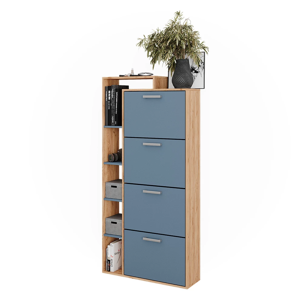 Vicco Skotipper Goldkraft eg/blå 80 x 166.1 cm med 4 rum, Orlando