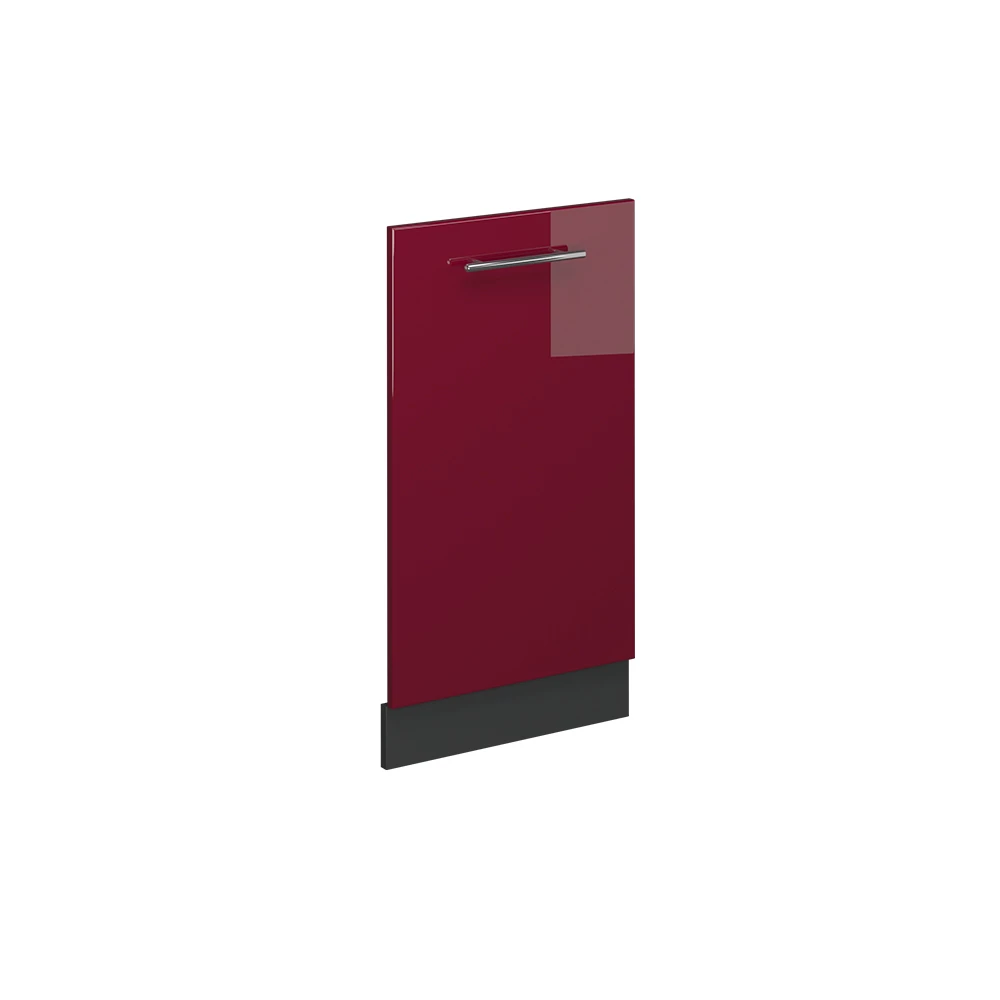 Vicco Pannello frontale della lavastoviglie "Fame-Line", Rosso bordeaux lucido, 45 cm senza piano di lavoro