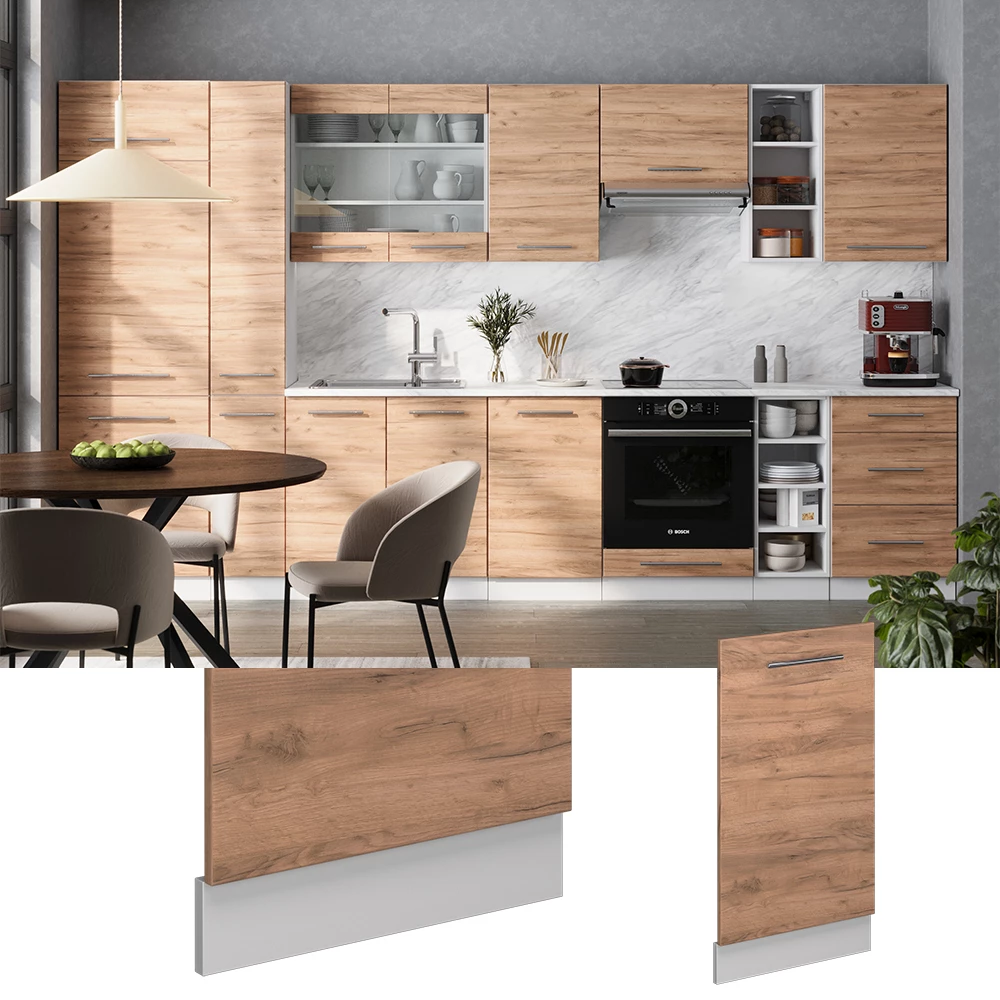 Panou frontal pentru mașina de spălat vase in Stejar Goldkraft on white background