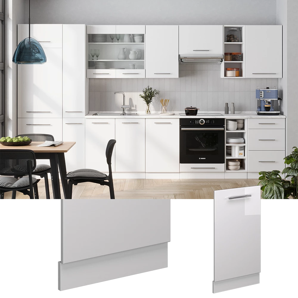Vicco Geschirrspülblende "Fame-Line", Weiß Hochglanz, 45 cm ohne Arbeitsplatte