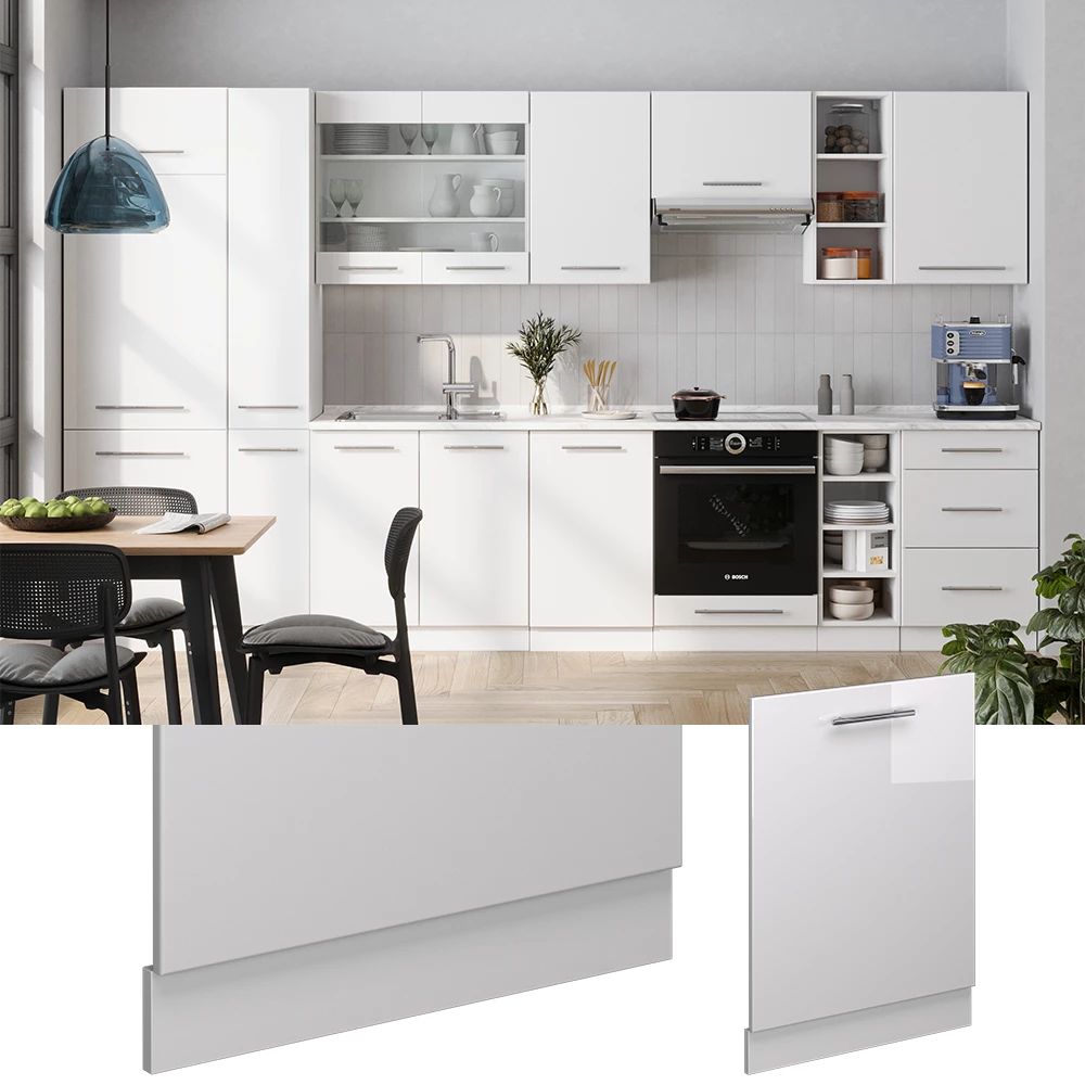 Vicco Predný panel umývačky riadu "Fame-Line", Biely vysoký lesk, 60 cm bez pracovnej dosky