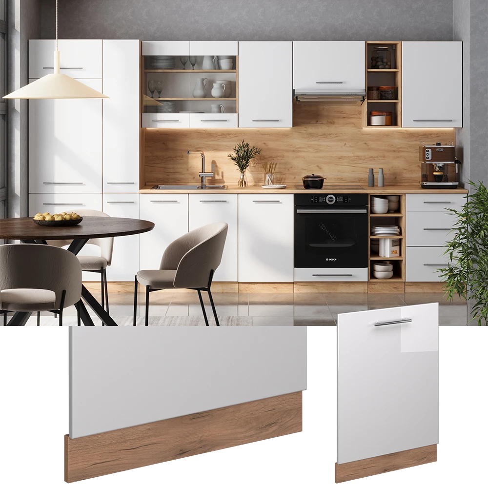 ViccoDiskmaskinens frontpanel"Fame-Line",Vit högblank ,60cm, AP Marble