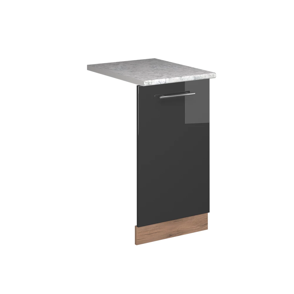 Façade de lave-vaisselle en Anthracite Haute brillance sur fond blanc