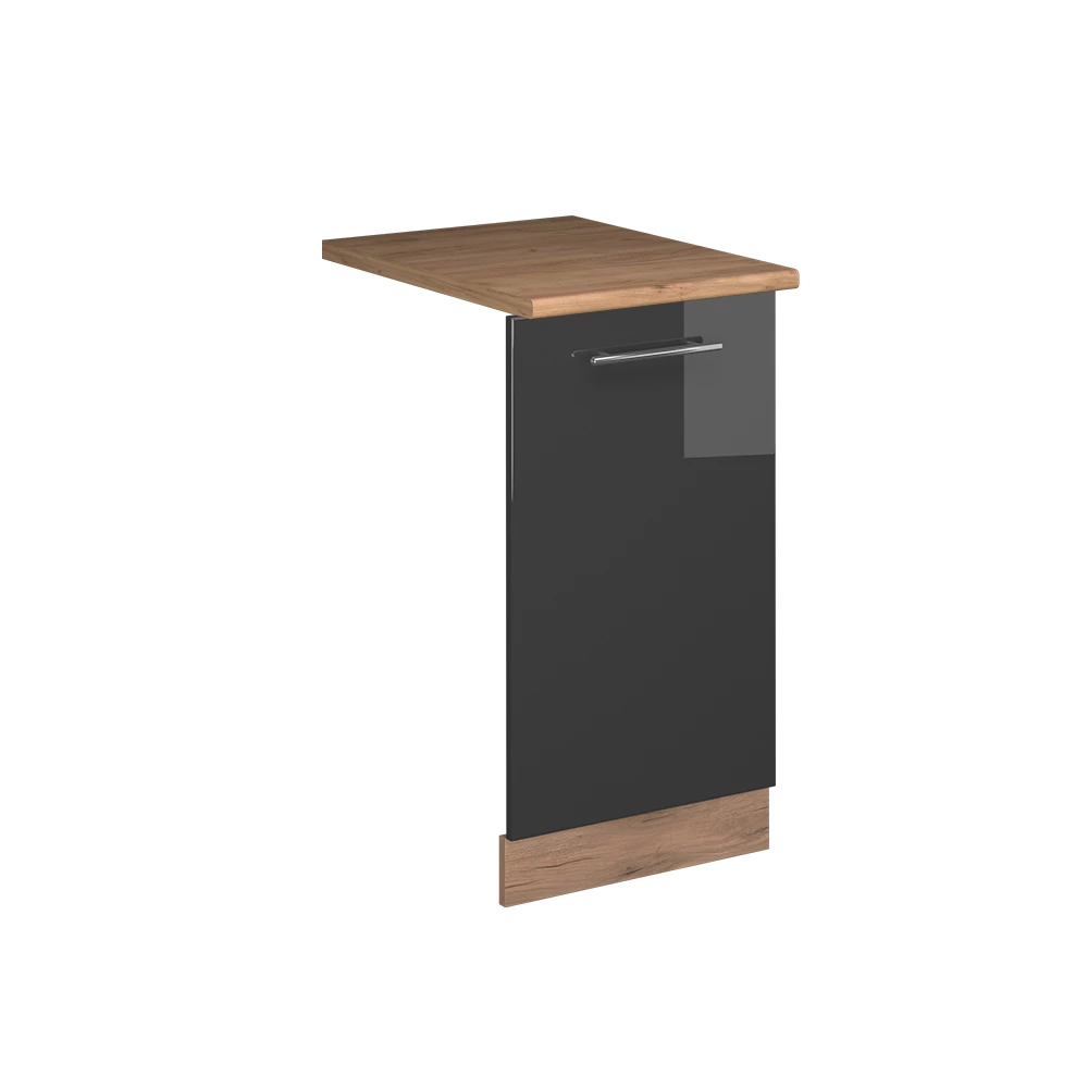 Façade de lave-vaisselle en Anthracite Haute brillance sur fond blanc
