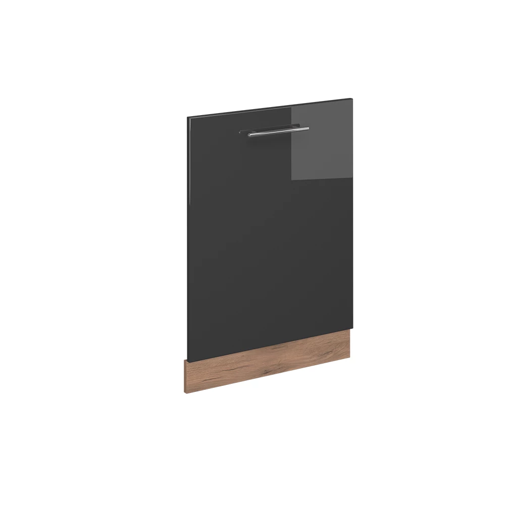 Vicco Voorpaneel vaatwasser "Fame-Line", Antraciet Hoogglans, 60 cm zonder werkblad
