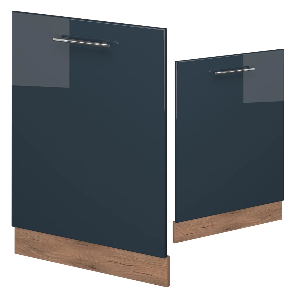 Pannello frontale della lavastoviglie in Blu scuro lucido on white background with decorative elements