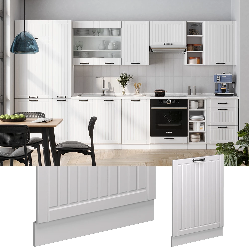 ViccoDiskmaskinens frontpanel"Fame-Line",Vitt hus på landet ,60cmutan bänkskiva