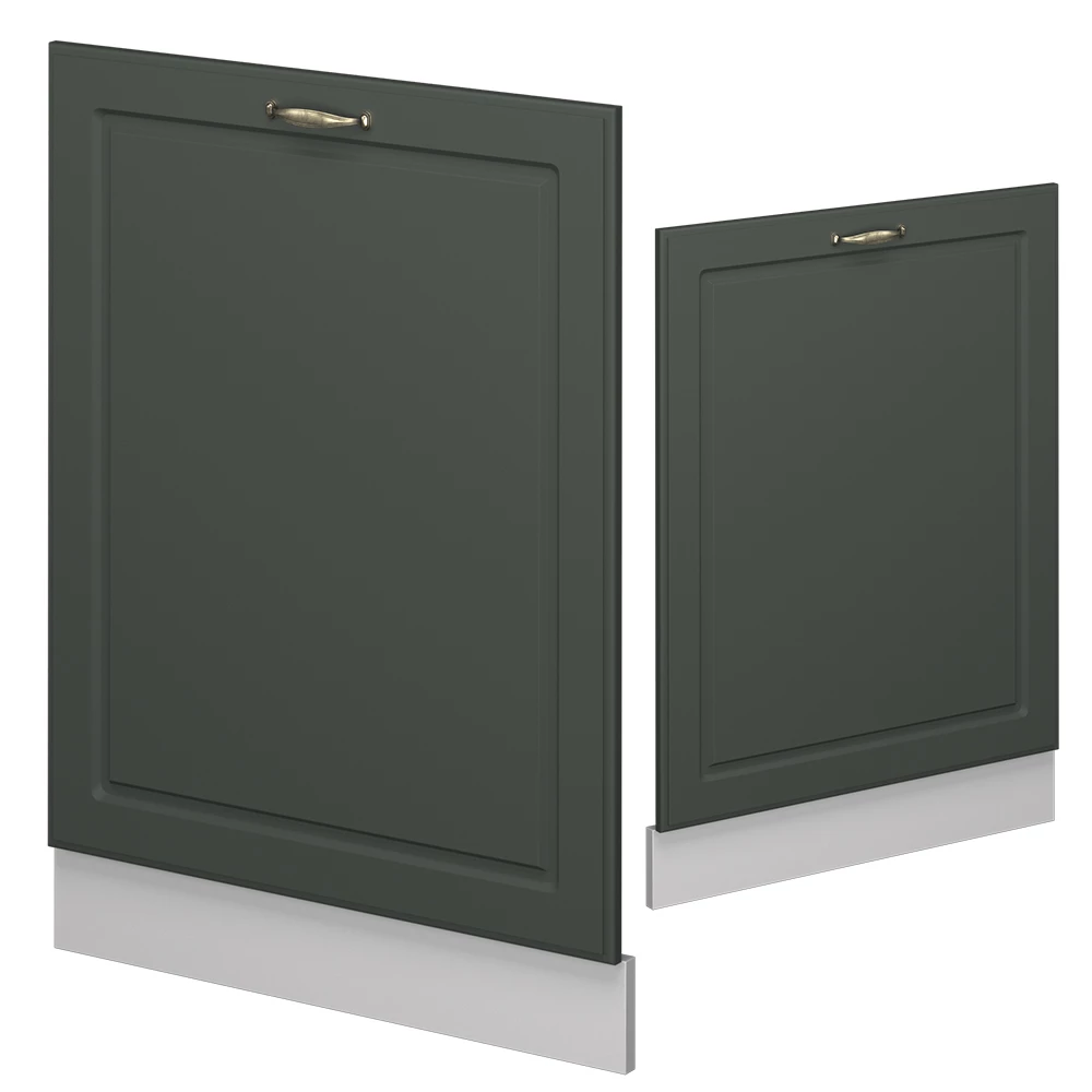 Vaatwasserfrontpaneel in Groen-Goud Landhuis on white background with decorative elements
