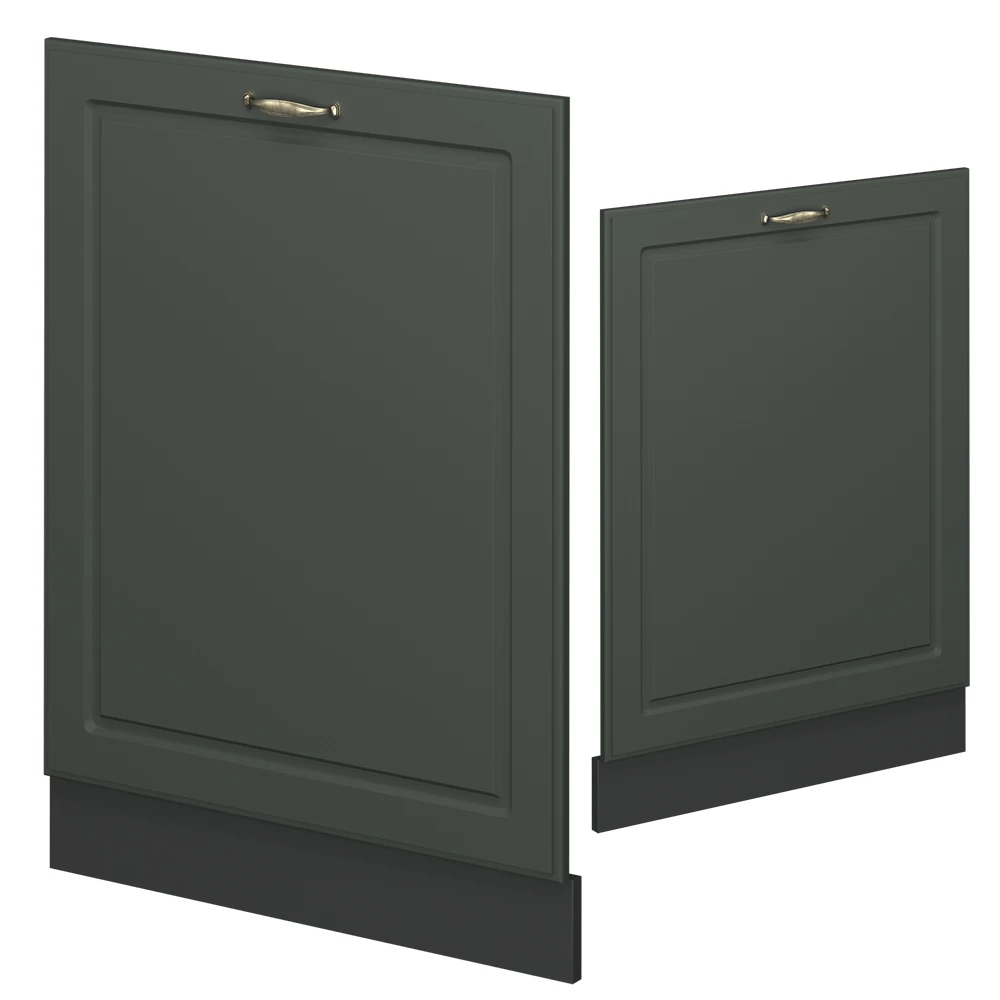 Vaatwasserfrontpaneel in Groen-Goud Landhuis on white background with decorative elements