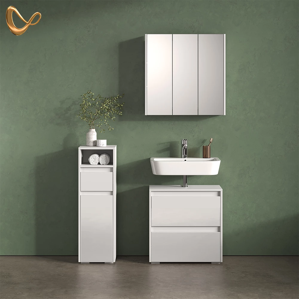 livinity® Waschbeckenunterschrank Weiß 60.2 x 62.1 cm, Savuto