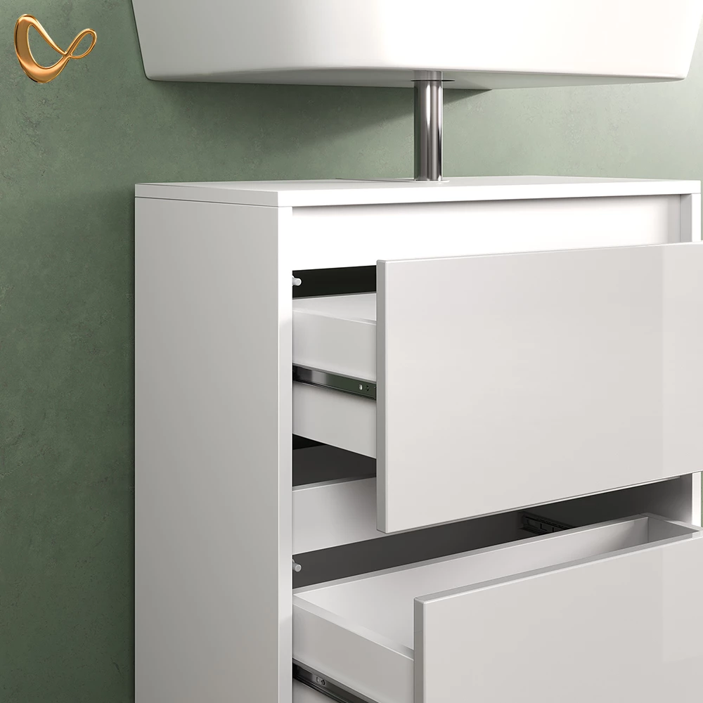livinity® Waschbeckenunterschrank Weiß 60.2 x 62.1 cm, Savuto