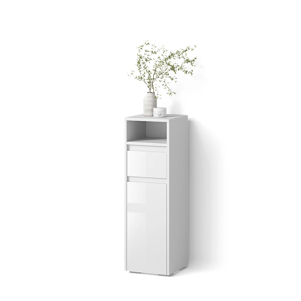 Midischrank in Weiß auf weißem Hintergrund