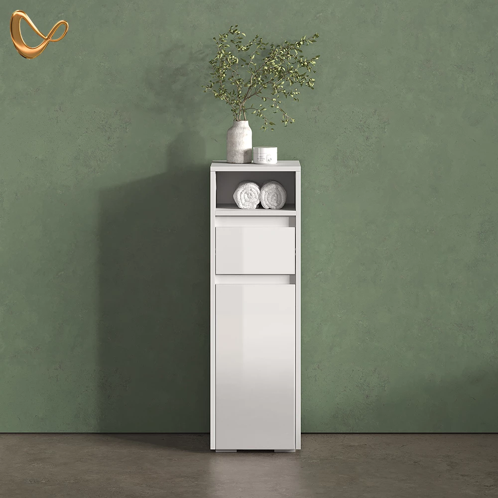 livinity® Midischrank Weiß 30.2 x 96.3 cm, Savuto