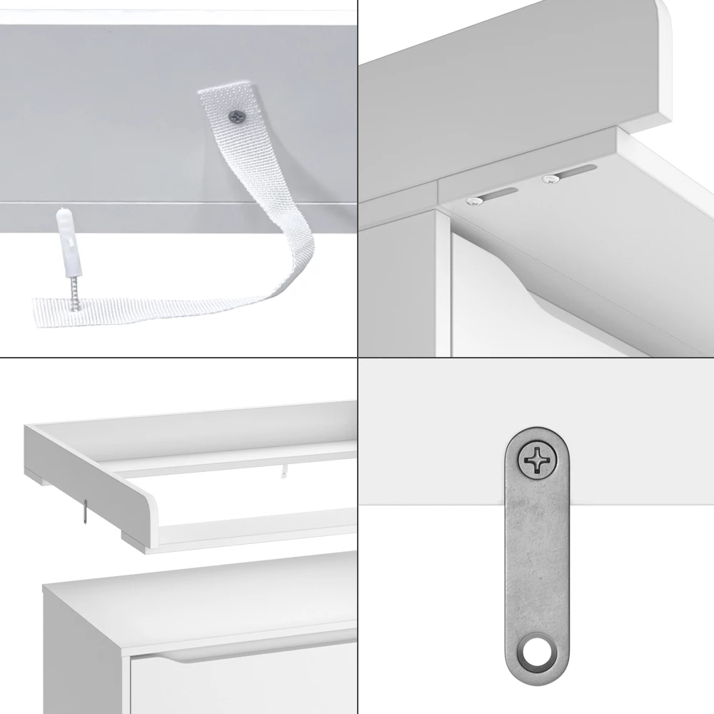Vicco Aankleedhulpstuk Wit 80 x 76 cm, Wicko