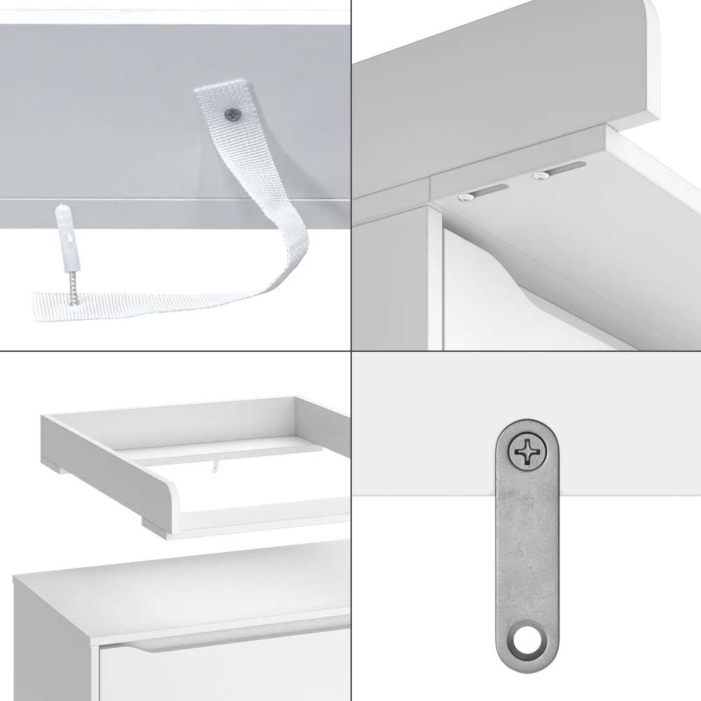 Vicco Plan à langer Blanc 60x76cm, Wicko