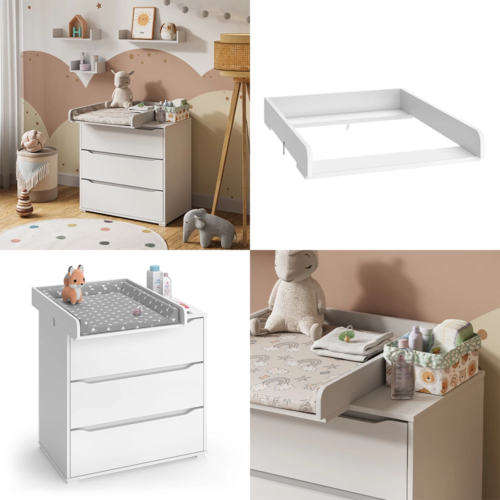 Vicco Plan à langer Blanc 60x76cm, Wicko
