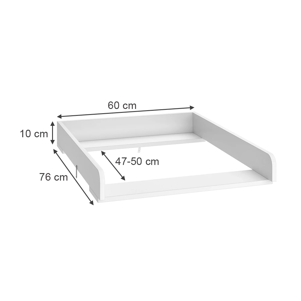 Vicco Plan à langer Blanc 60x76cm, Wicko