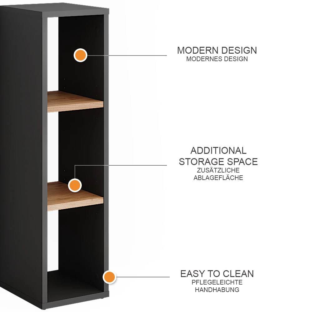 Armoire De Rangement Plastique 4 étagères - 65x37x165 Cm, Couleur Noir/gris, Pour Intérieur Ou Extérieur, étagères Réglables (15 Kg Chacune) - 7