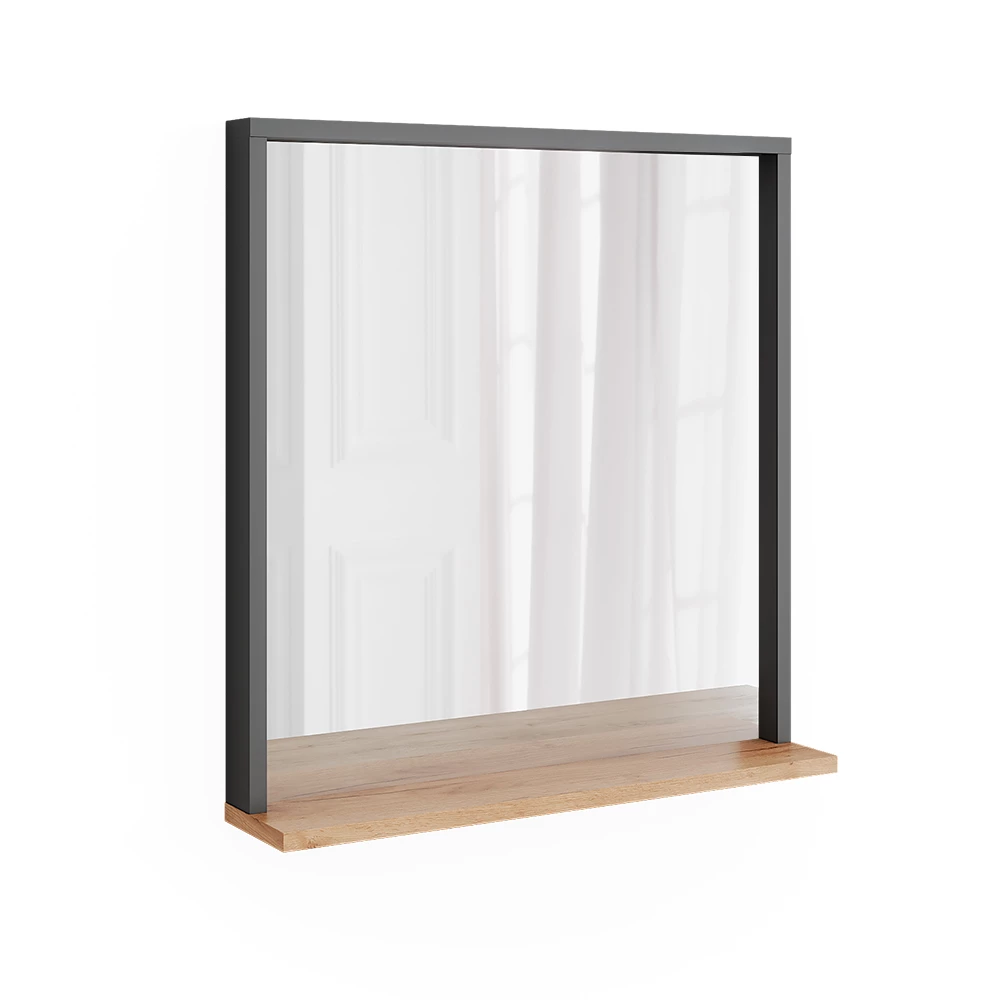 Vicco Fali tükör Antracit/arany tölgy 57 x 60 cm tükörrel, Orlando