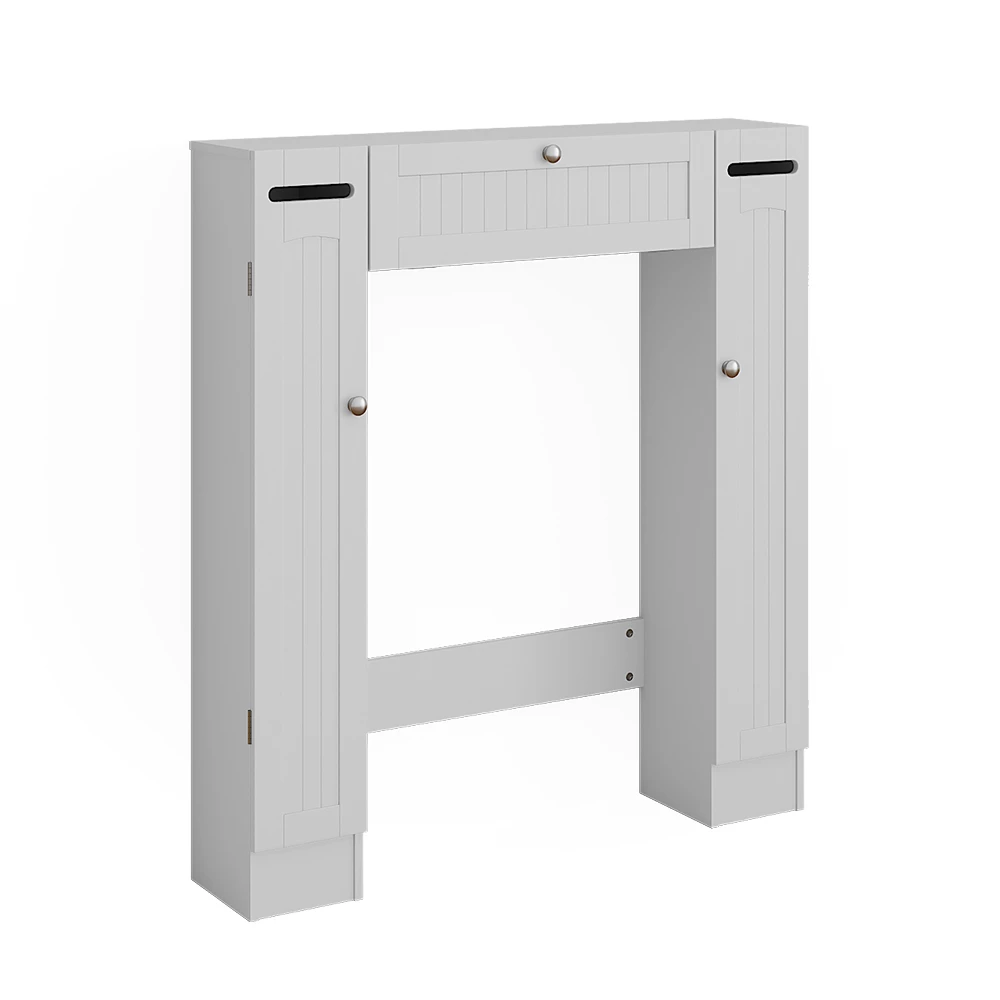 Vicco Toilettenschrank Weiß 89 x 99 cm mit 2 Toilettenpapierspendern, Bianco